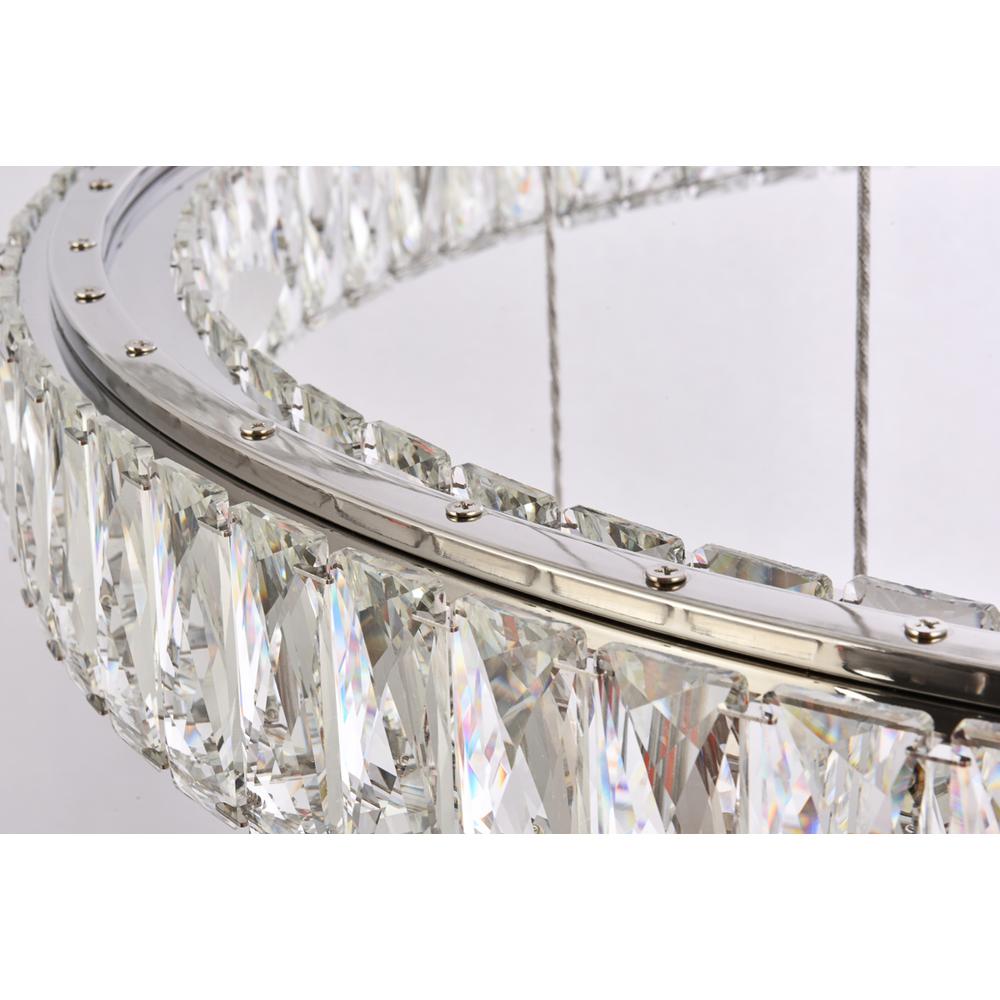Monroe 40 inch LED seven ring chandelier in chrome. Picture 4