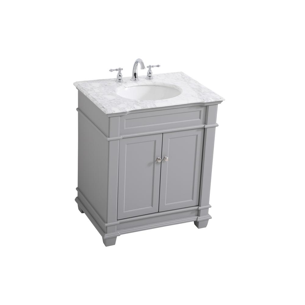 30 inch Single Bathroom Vanity set in Grey. Picture 8