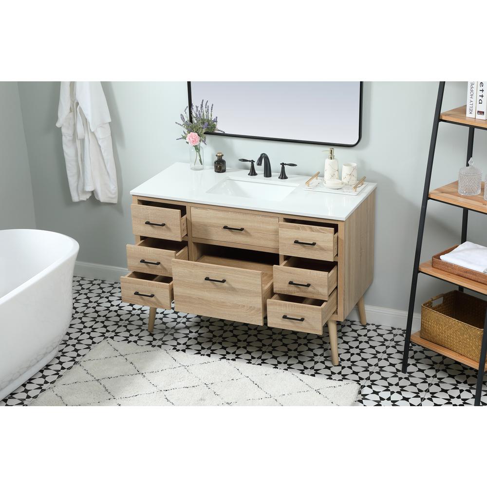 48 inch Single bathroom vanity in mango wood. Picture 3