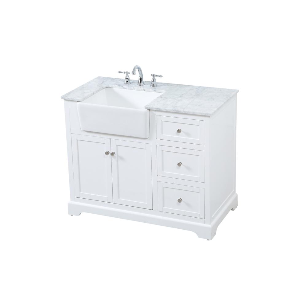 42 inch Single bathroom vanity in white. Picture 8