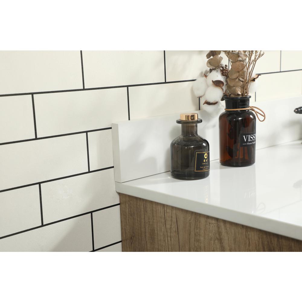 48 inch Single bathroom vanity in natural oak with backsplash. Picture 5