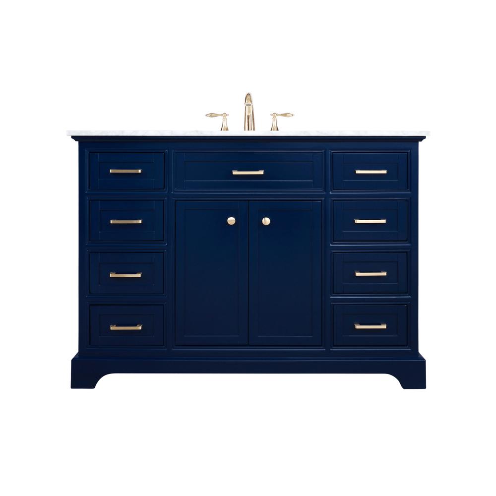 48 inch Single bathroom vanity in Blue. Picture 1
