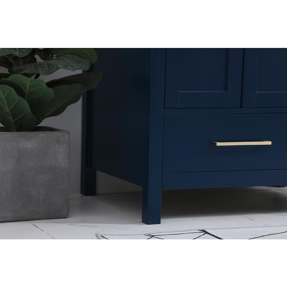 32 inch Single Bathroom Vanity in Blue with Backsplash. Picture 6