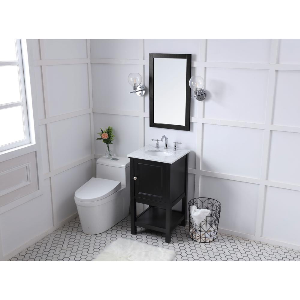 19 in. Single bathroom vanity set in Black. Picture 10