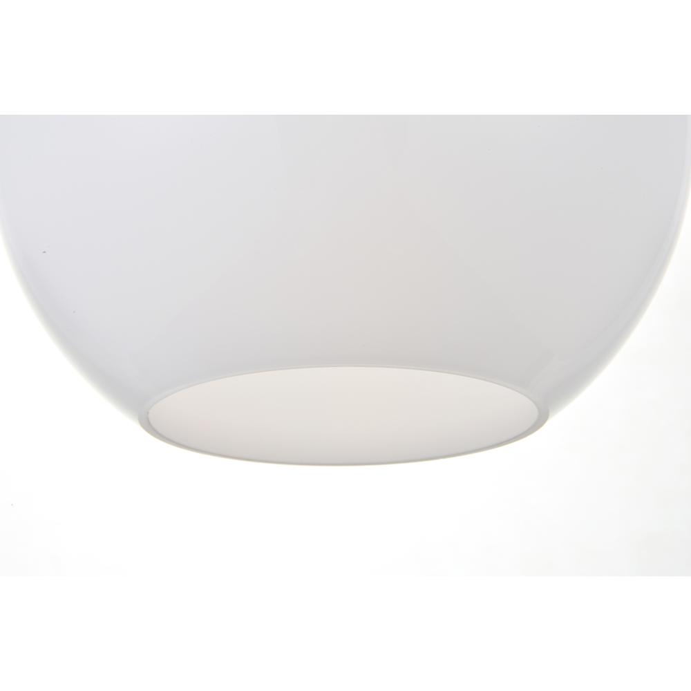 Baxter 3 Lights Black Pendant With Frosted White Glass. Picture 4