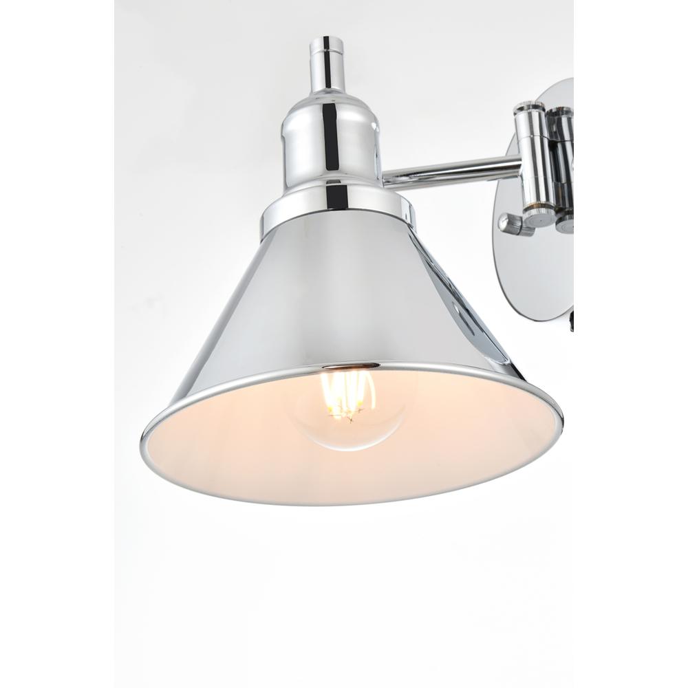Judson 1 light Chrome swing arm wall sconce. Picture 3