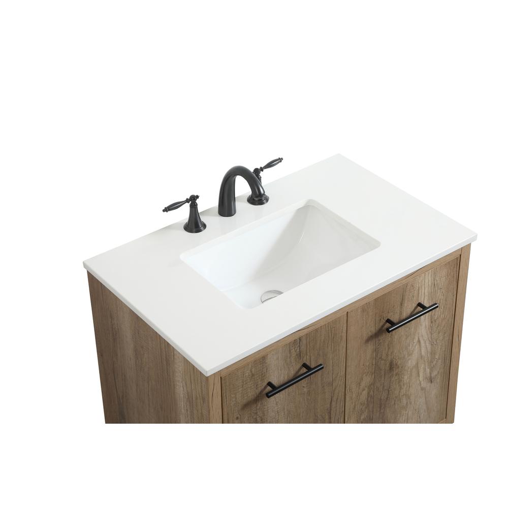 30 inch Single bathroom vanity in natural oak. Picture 13