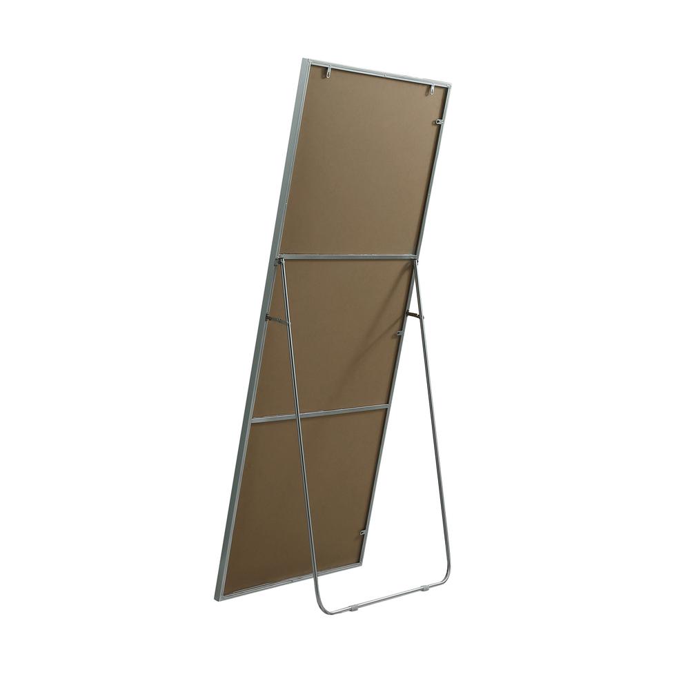 Metal Frame Rectangle Full Length Mirror 30x72 Inch in Silver. Picture 6