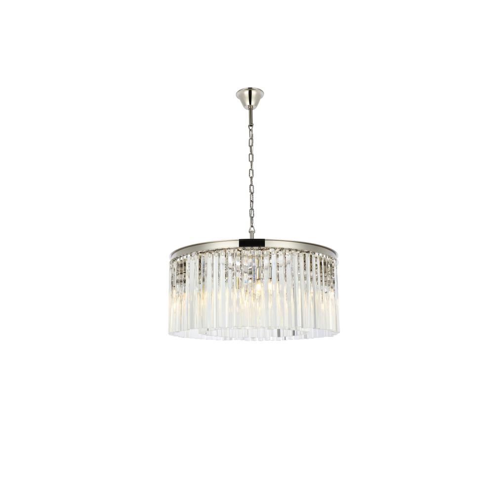 Sydney 8 light polished nickel Chandelier Clear Royal Cut Crystal. Picture 1