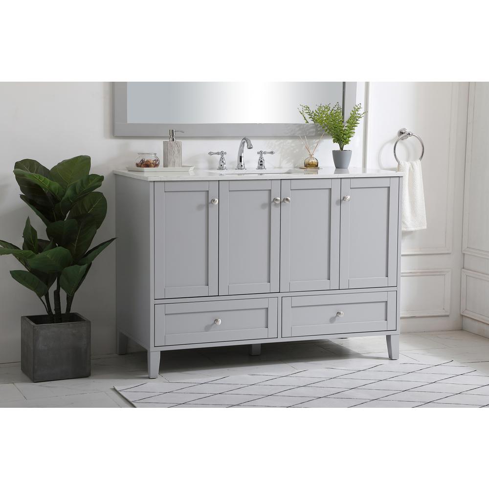 48 inch Single Bathroom Vanity in Grey. Picture 2