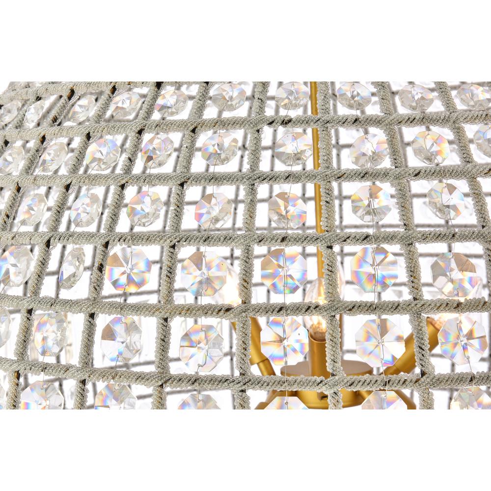 Olivia 8 light French Gold Chandelier Clear Royal Cut Crystal. Picture 5