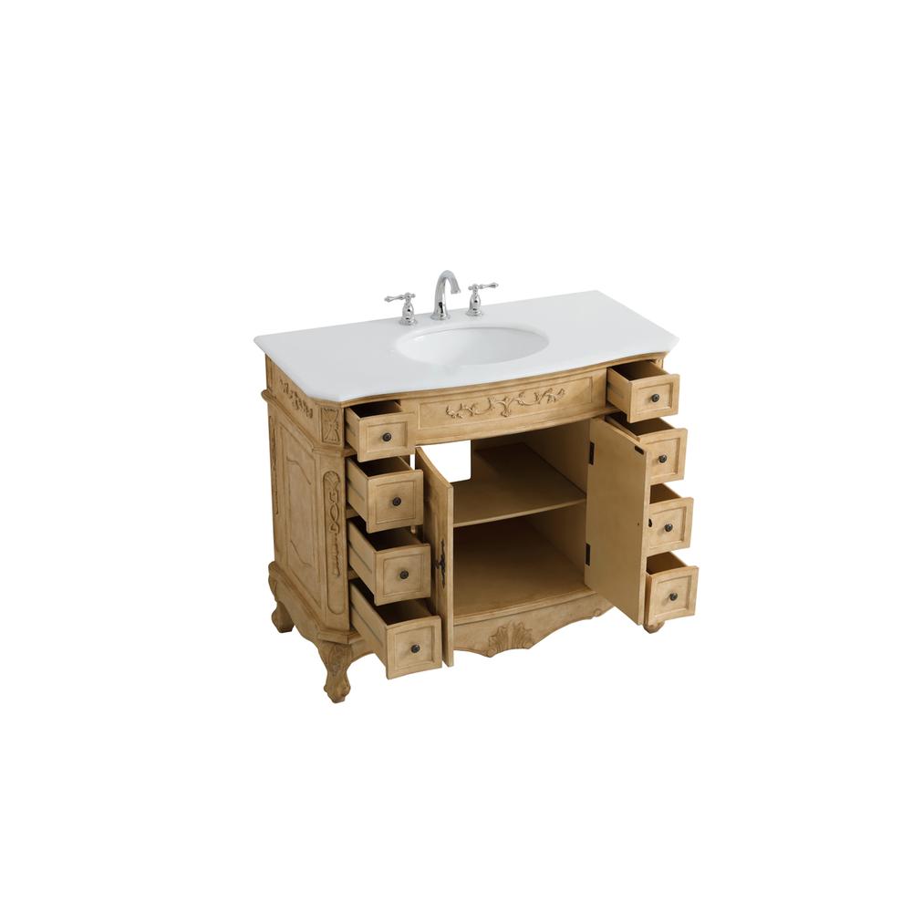 42 inch Single Bathroom vanity in Light Antique Beige. Picture 9