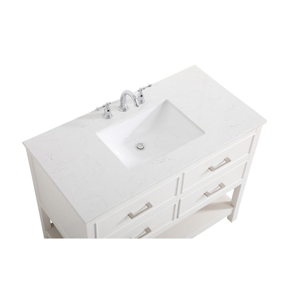 42 inch Single bathroom vanity in white. Picture 10