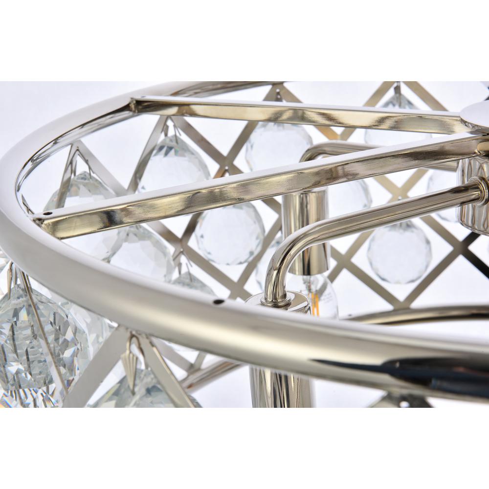 Madison 5 light polished Nickel Chandelier Clear Royal Cut Crystal. Picture 4