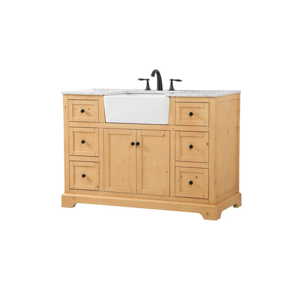48 inch Single bathroom vanity in natural wood. Picture 7