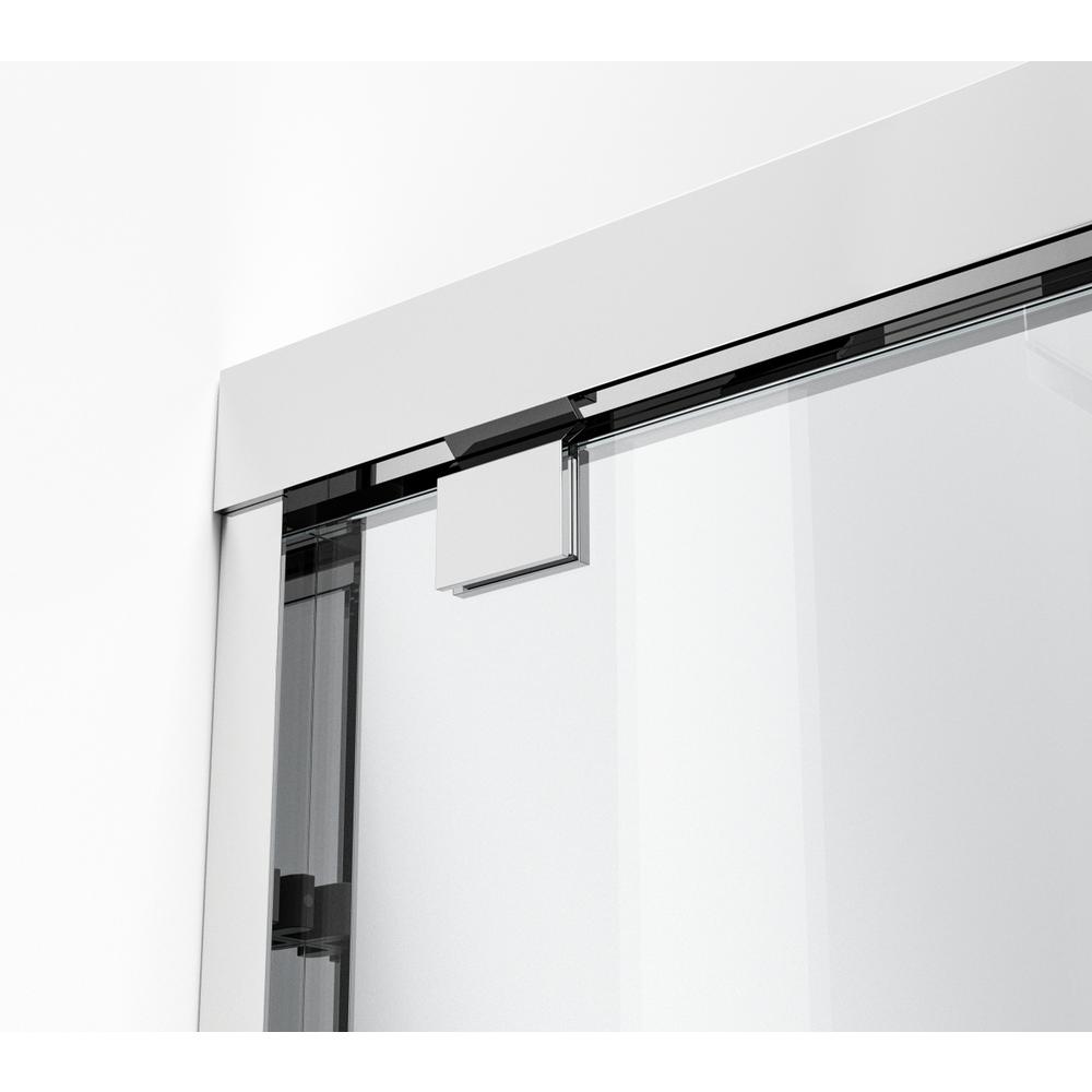 Semi-frameless shower door 48 x 76 Polished Chrome. Picture 6