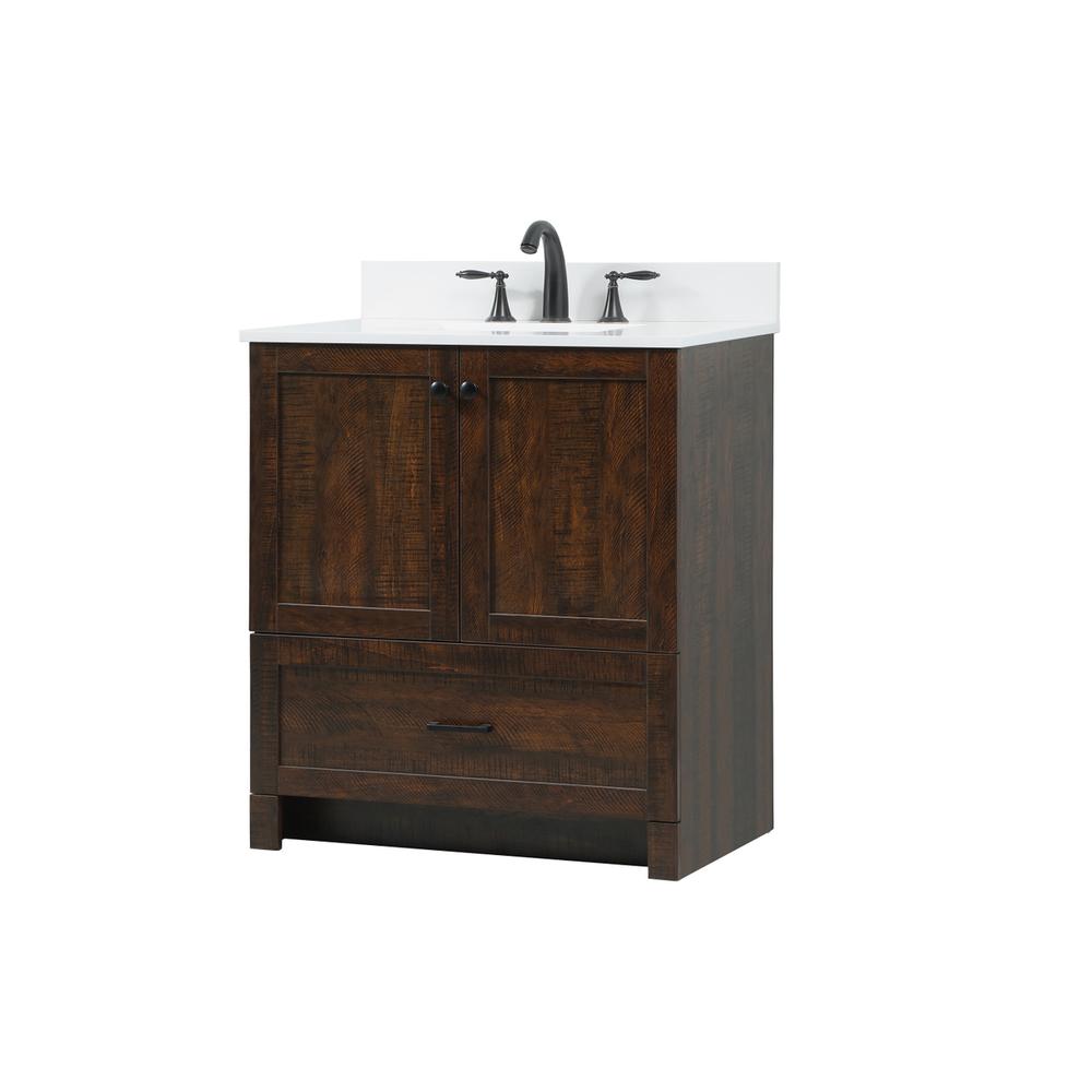 30 inch Single bathroom vanity in expresso with backsplash. Picture 7
