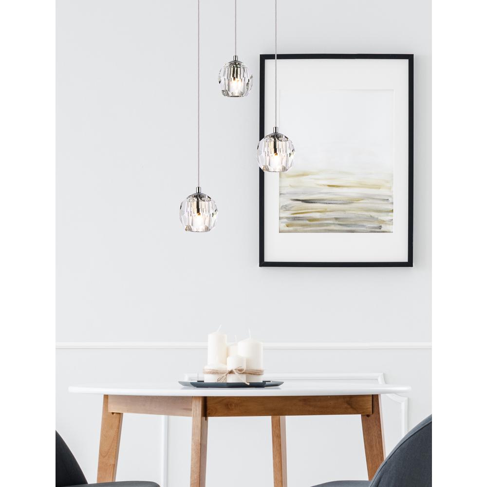 Eren 3 lights Chrome pendant. Picture 7