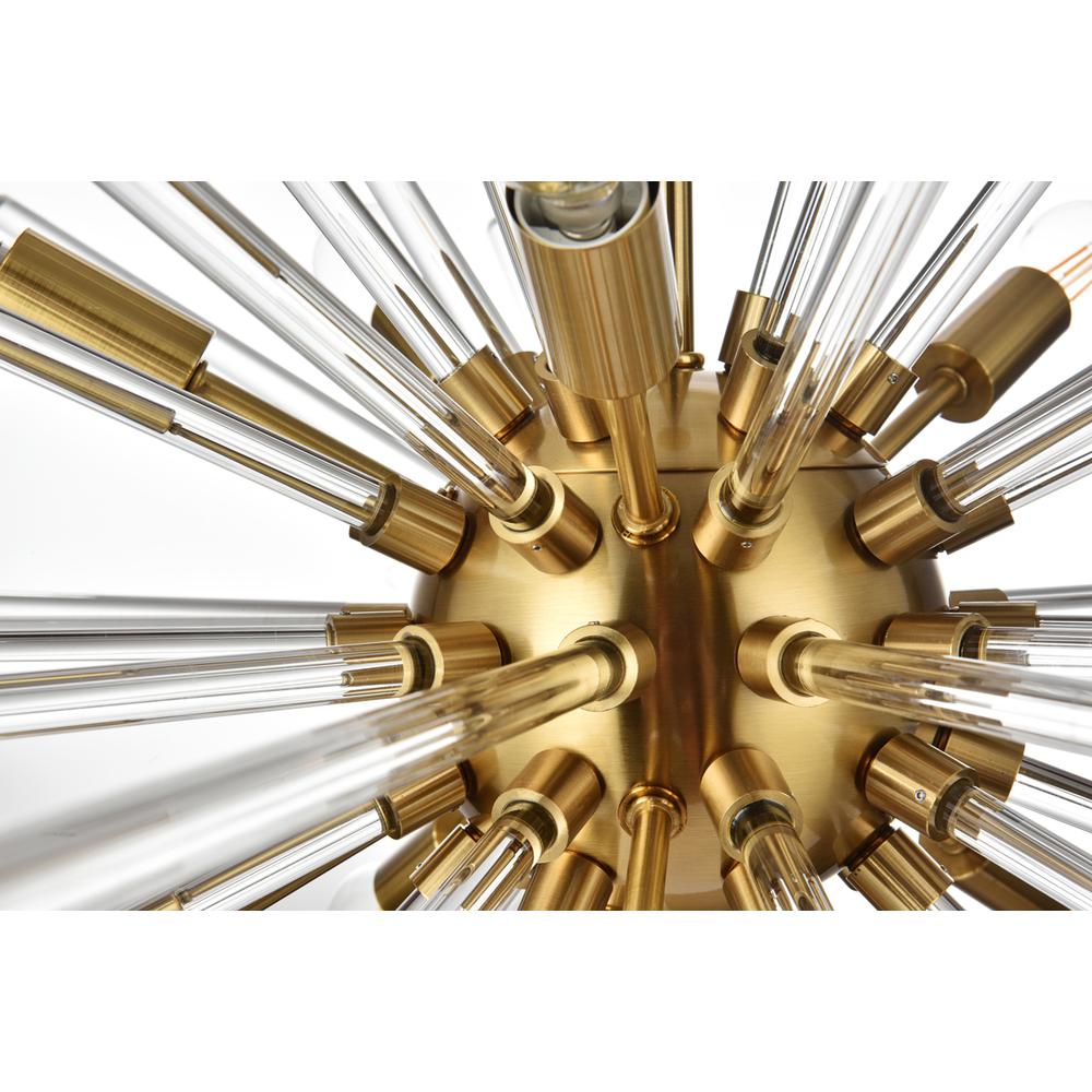 Sienna 32 inch crystal rod pendant in gold. Picture 3