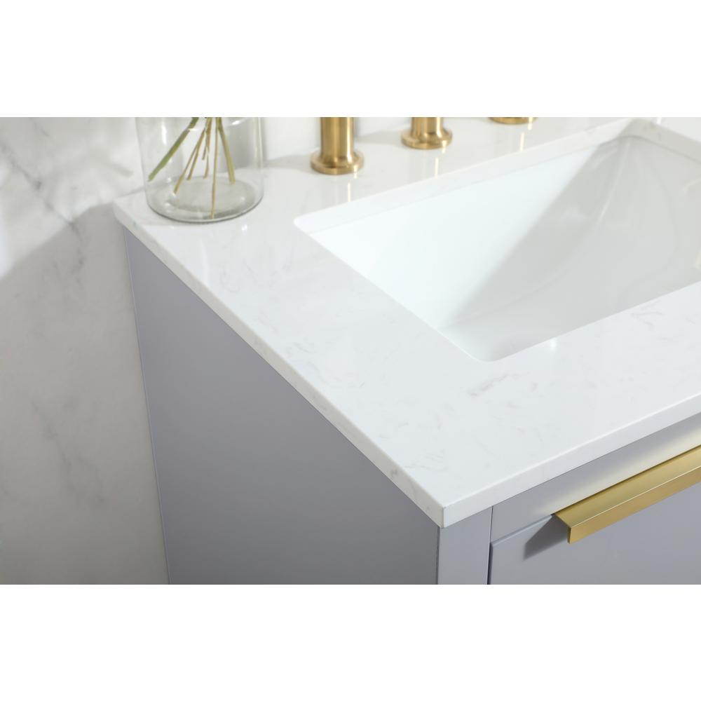 24 inch Single bathroom vanity in grey. Picture 5