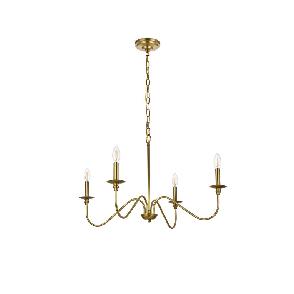 Rohan 30 inch chandelier in Satin Gold. Picture 6