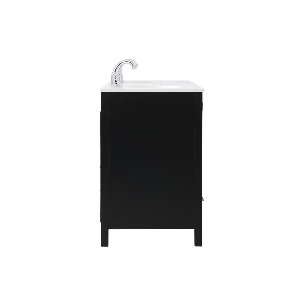 60 inch Double Bathroom Vanity in Black. Picture 13