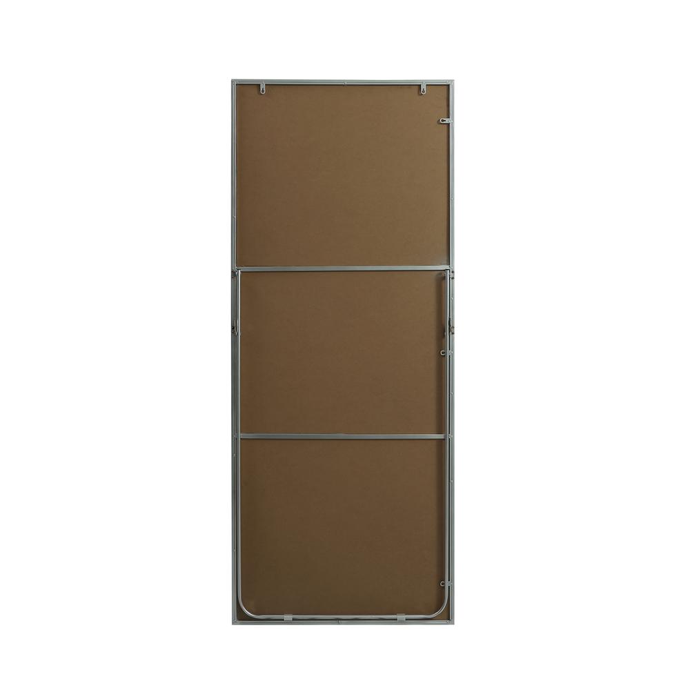 Metal Frame Rectangle Full Length Mirror 30x72 Inch in Silver. Picture 9