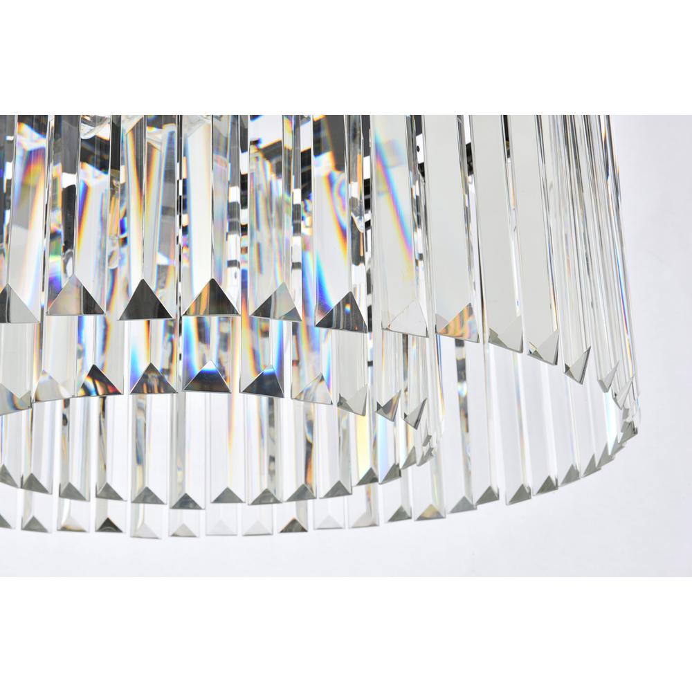Sydney 8 light Matte Black Flush Mount Clear Royal Cut Crystal. Picture 3