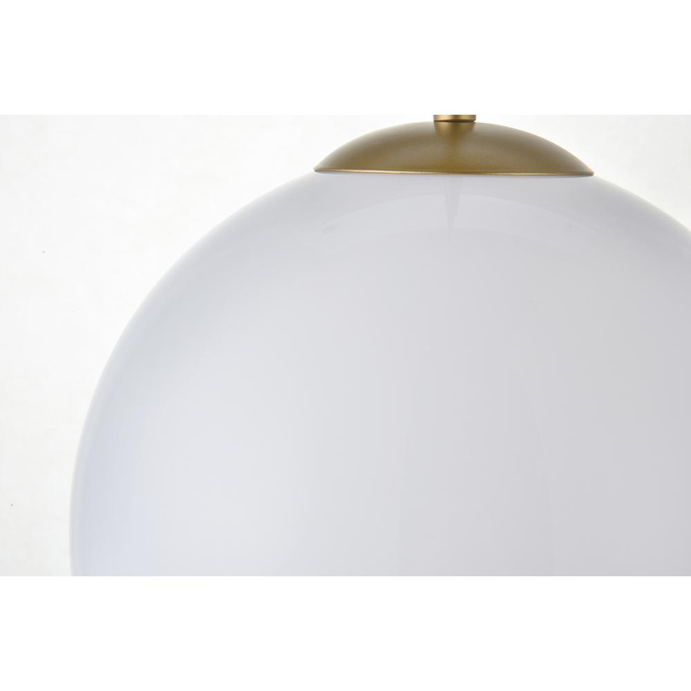 Baxter 1 Light Brass Pendant With Frosted White Glass. Picture 4
