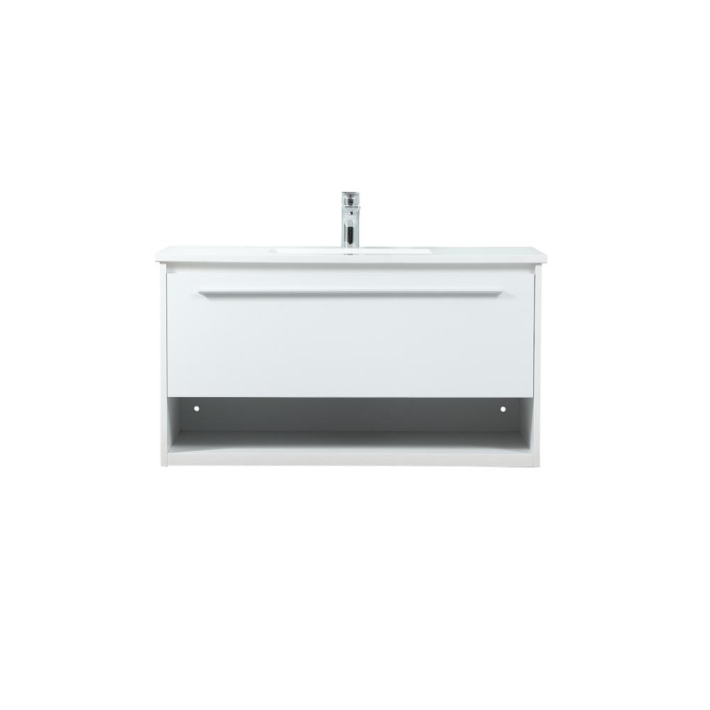 36 inch Single bathroom vanity in white. Picture 1