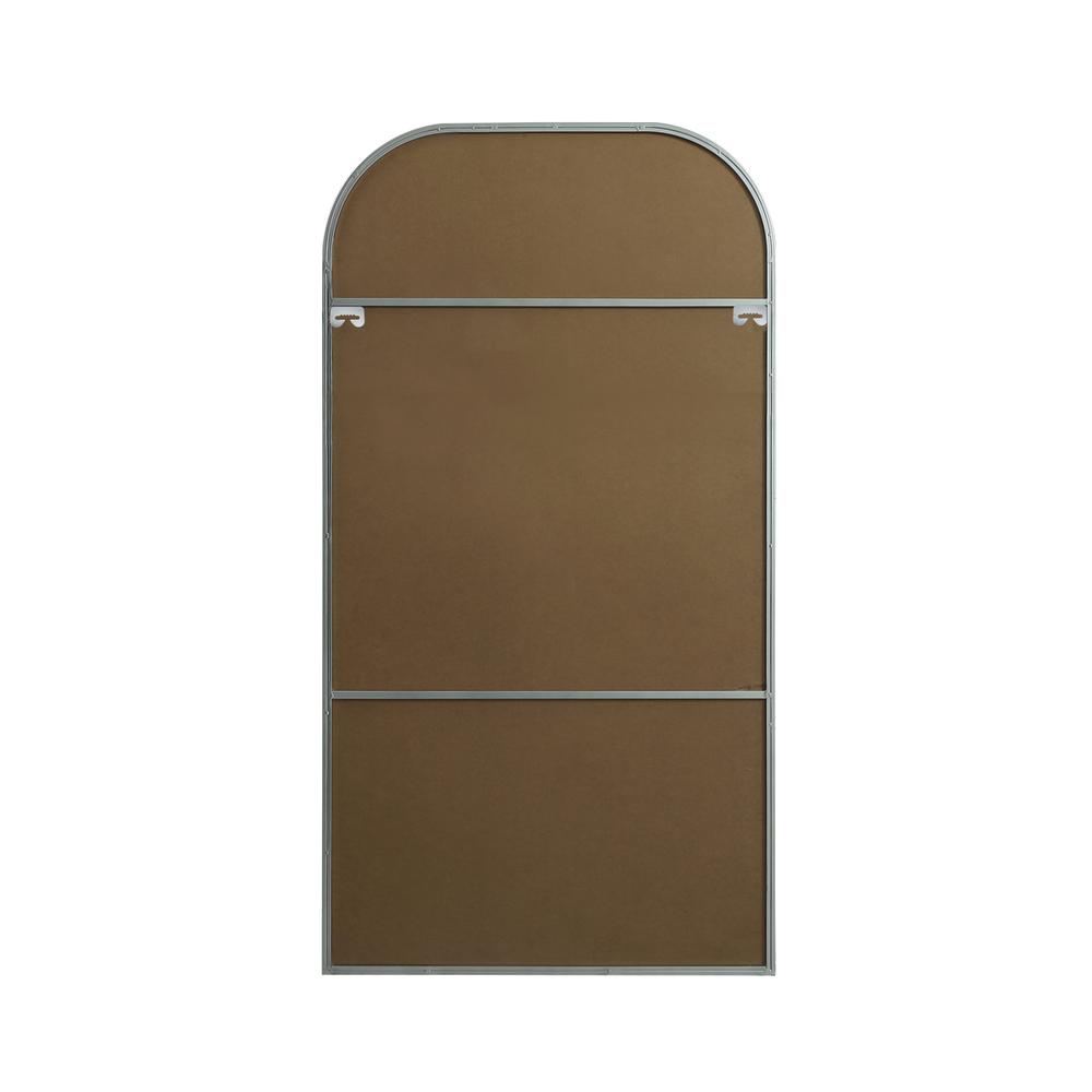 Metal Frame Arch Full Length Mirror 35x66 Inch in Silver. Picture 7