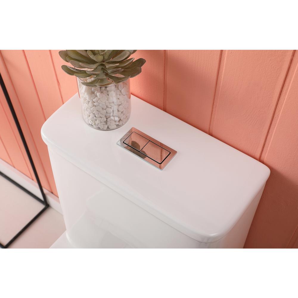 Winslet One-piece floor Square Toilet 27x14x31 in White. Picture 6