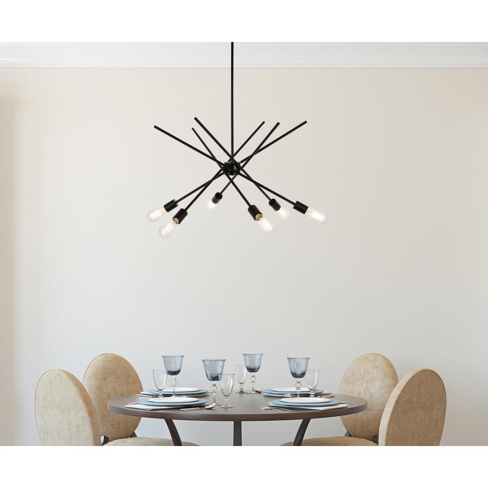 Armin 6 lights pendant in black. Picture 7