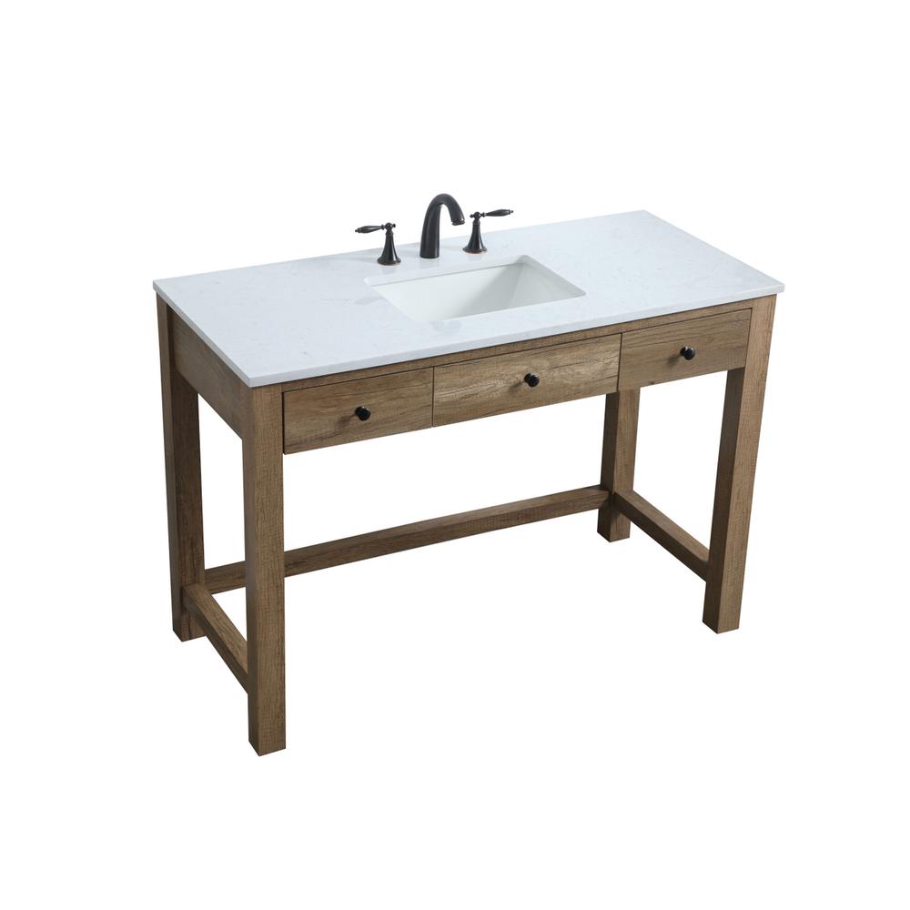 48 Inch ADA Compliant Bathroom Vanity In Natural Oak. Picture 8