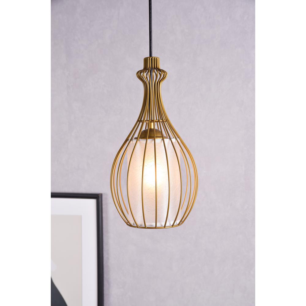 Miya 1 Light Brass Pendant. Picture 7
