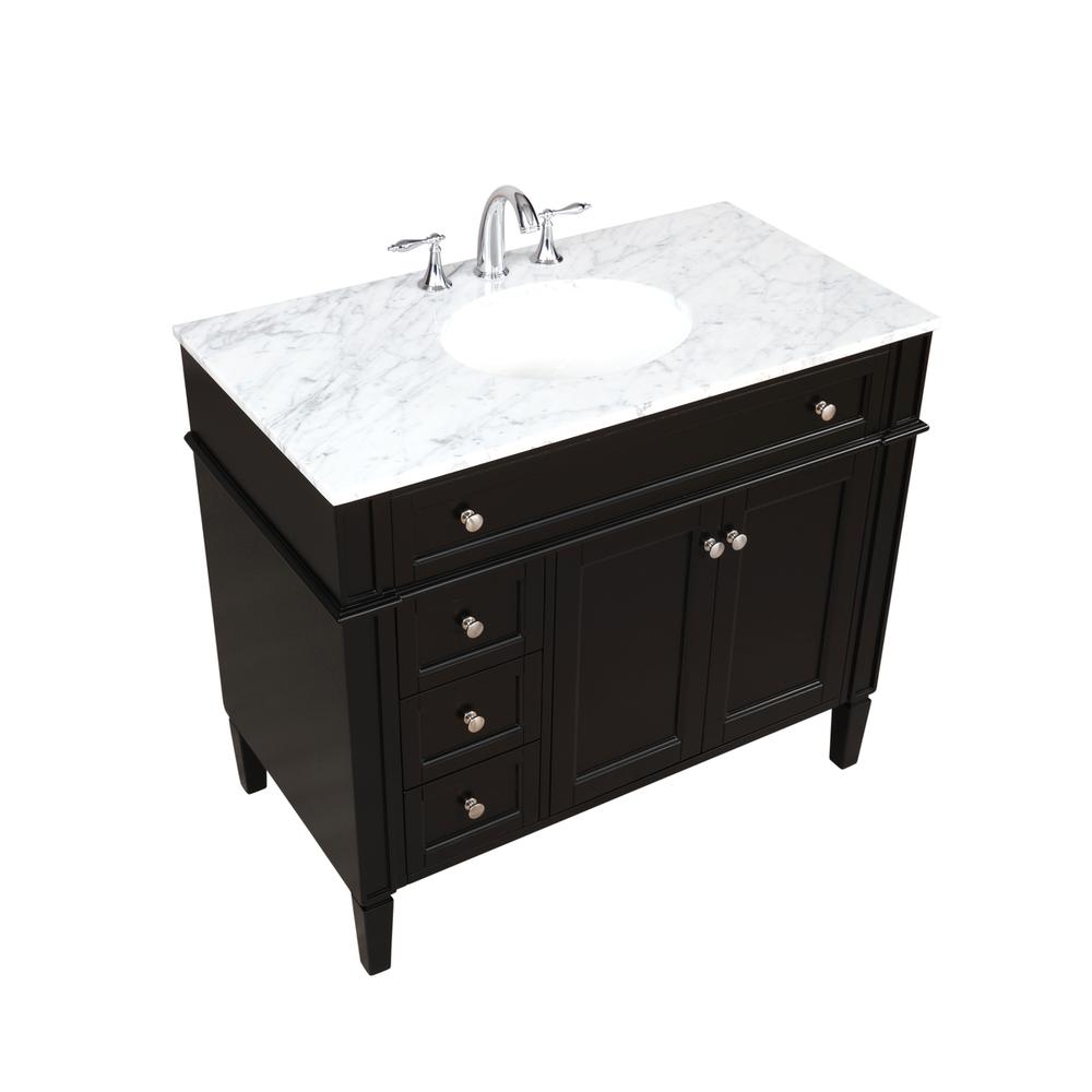 40 inch Single bathroom vanity in Black. Picture 8