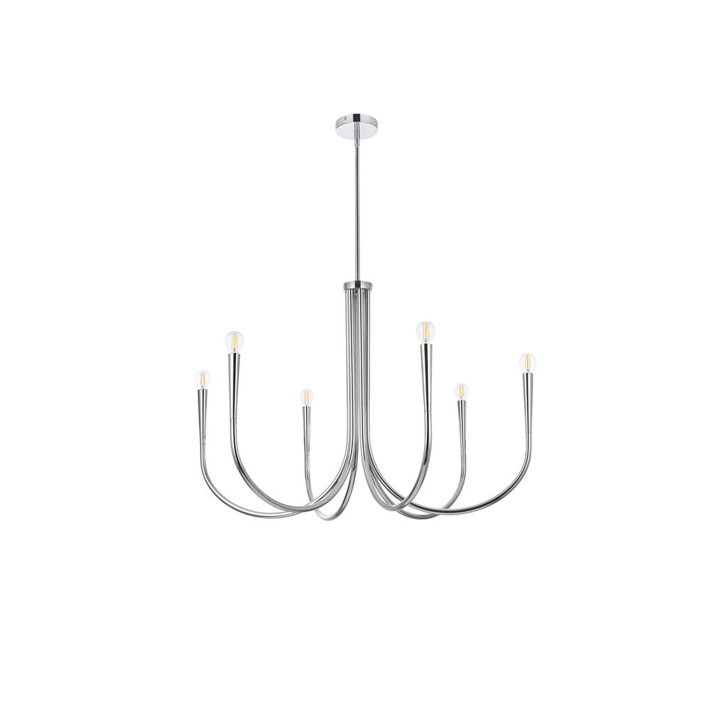 Layne 36 inch chandelier in Chrome. Picture 6