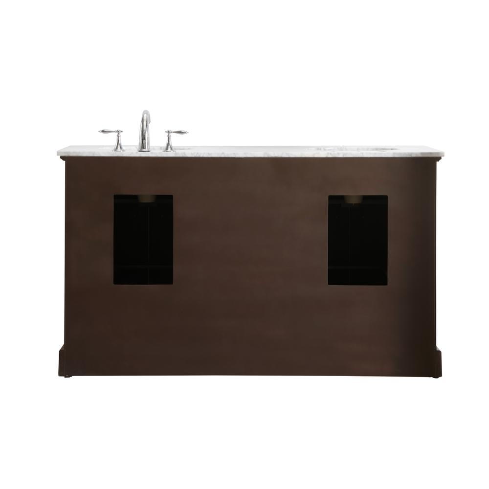 60 In. Double Bathroom Vanity Set In Teak. Picture 11