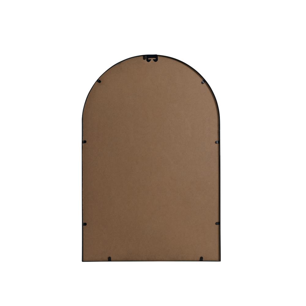 Metal Frame Arch Mirror 24x36 Inch in Black. Picture 8
