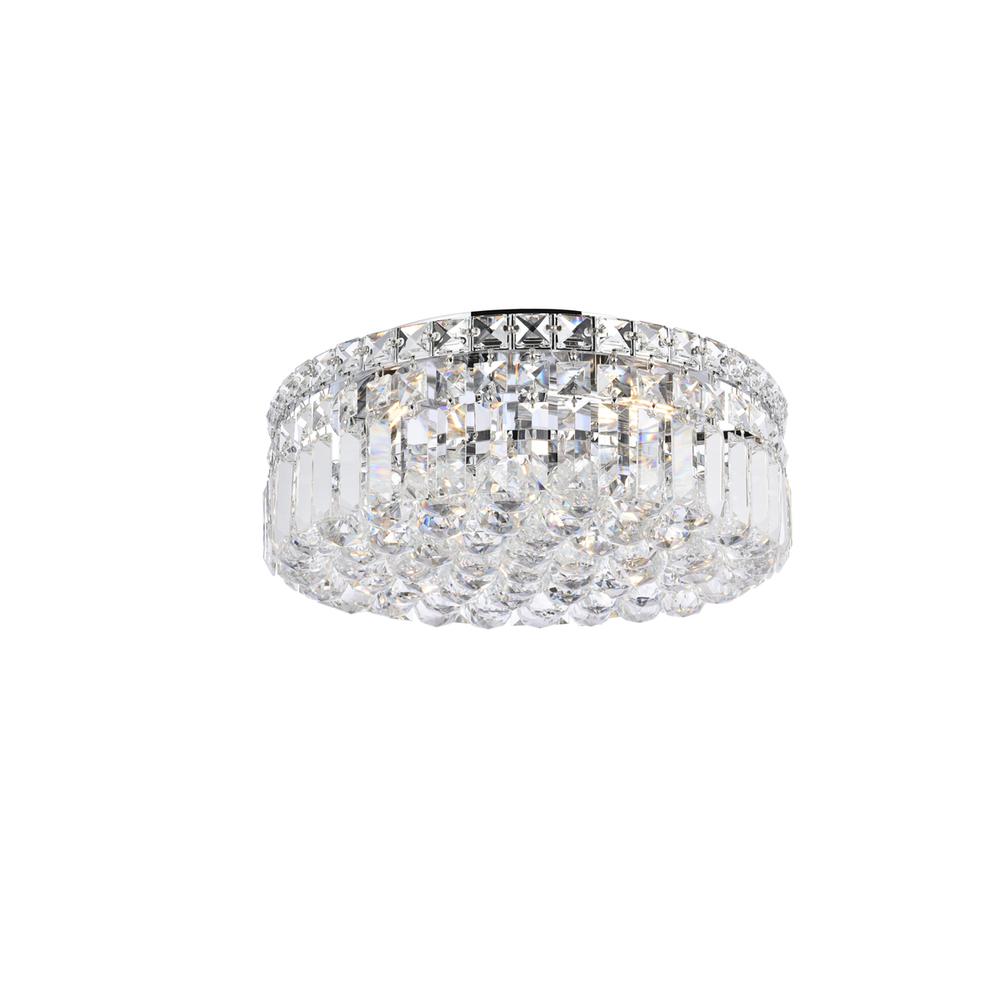 Maxime 5 light Chrome Flush Mount Clear Royal Cut Crystal. Picture 2