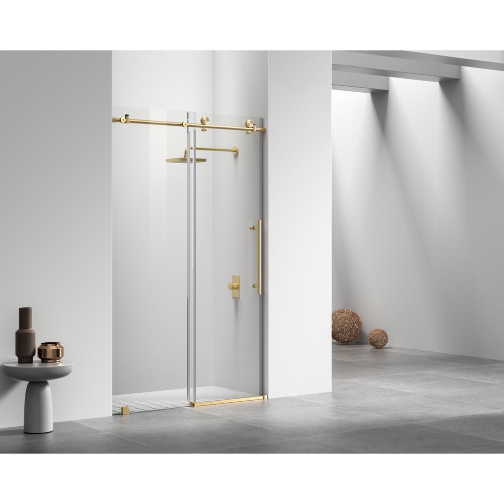 Frameless shower door 48 x 76 Brushed Gold. Picture 11