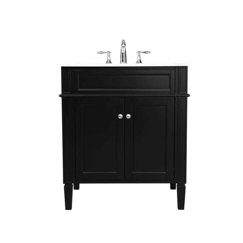 30 inch Single bathroom vanity in Black. Picture 1