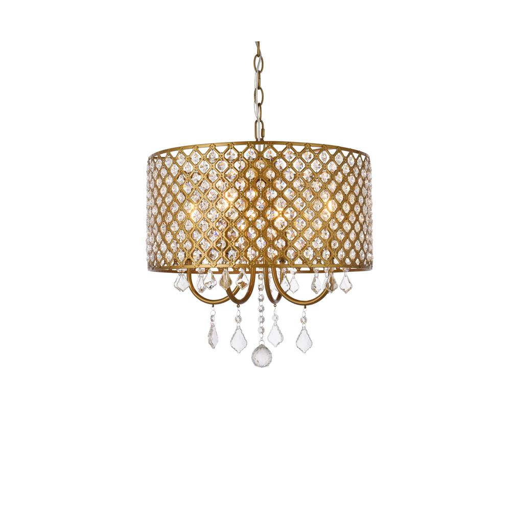 Elise 17 inch pendant in brass. Picture 2