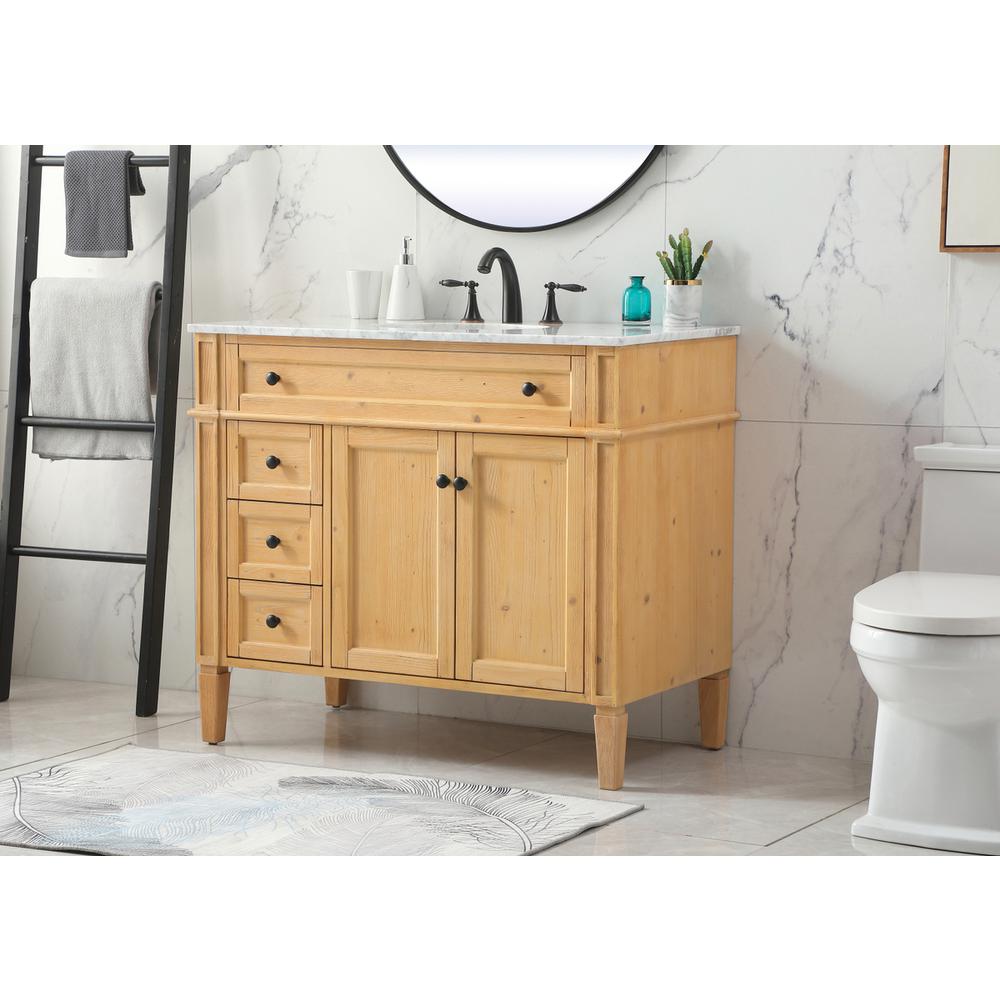 40 inch Single bathroom vanity in natural wood. Picture 2
