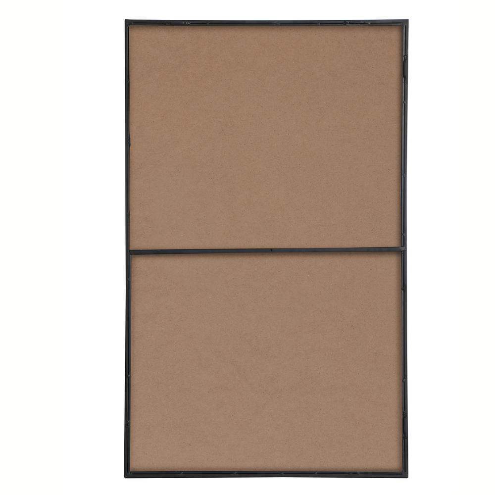 Metal frame rectangle mirror 30 inch in Black. Picture 11