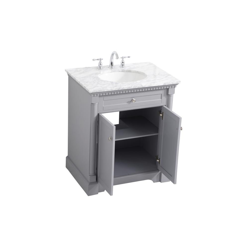 30 inch Single bathroom vanity in  Grey. Picture 9