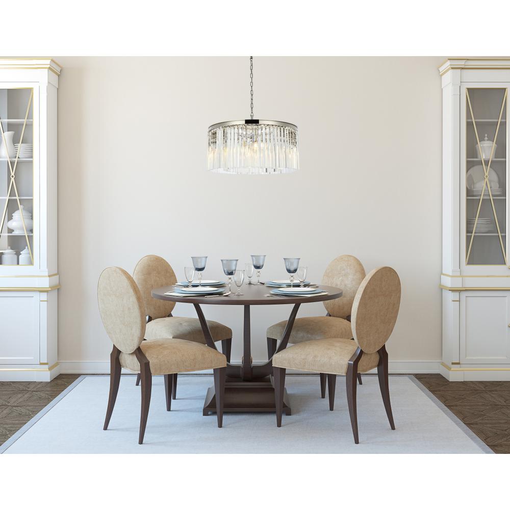 Sydney 8 light polished nickel Chandelier Clear Royal Cut Crystal. Picture 7