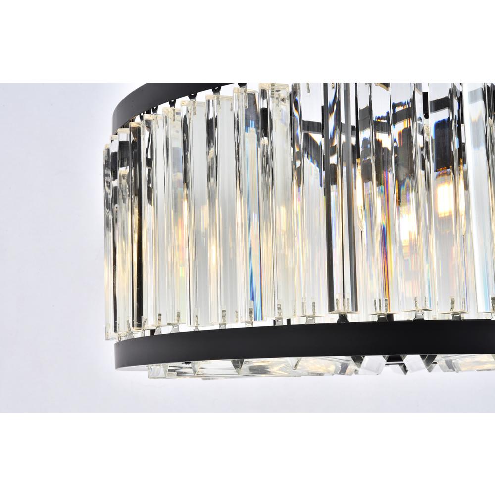 Chelsea 8 light Matte Black Chandelier Clear Royal Cut Crystal. Picture 5