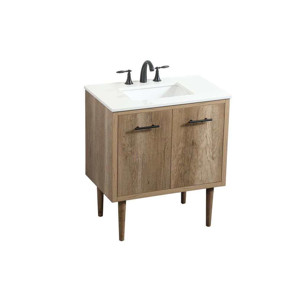 30 inch Single bathroom vanity in natural oak. Picture 11