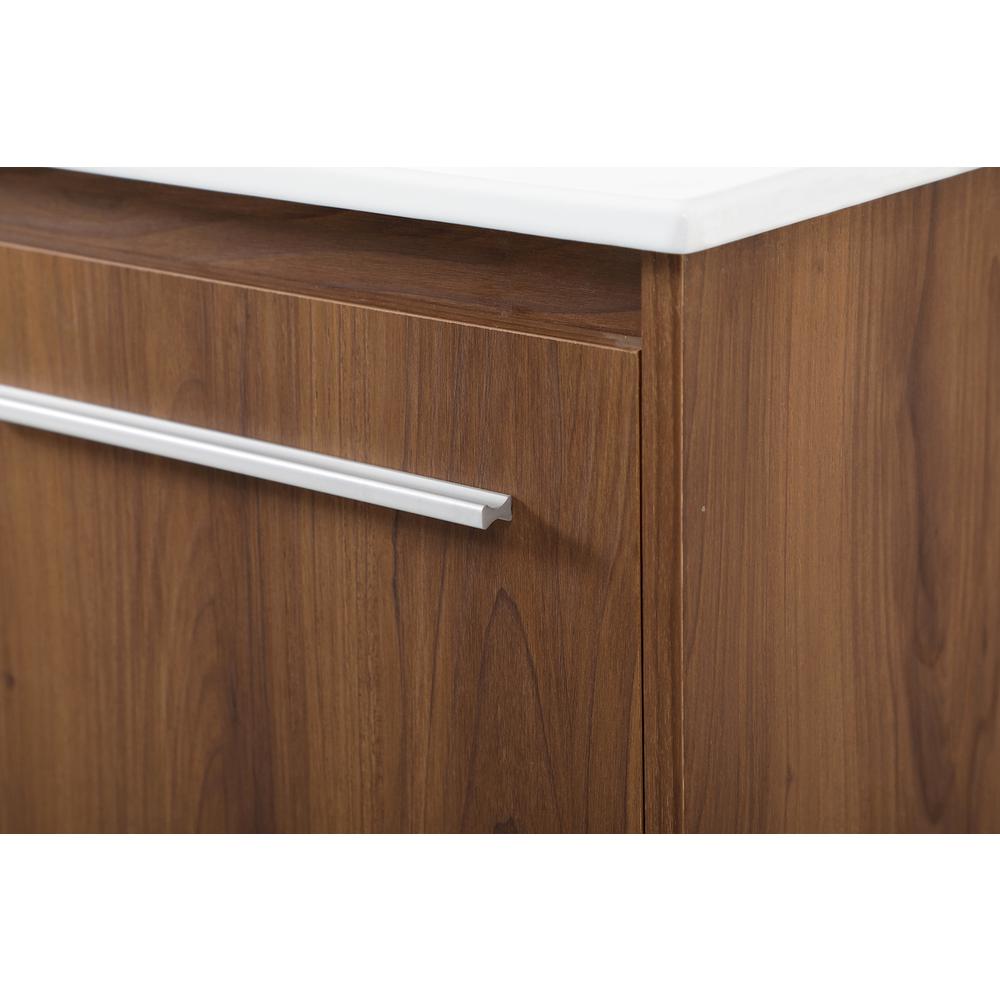 48 inch  Single Bathroom Floating Vanity in Walnut Brown. Picture 5